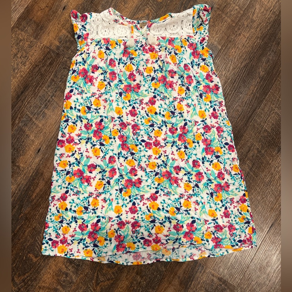 True Craft Girl’s Medium Floral and Lace Dress